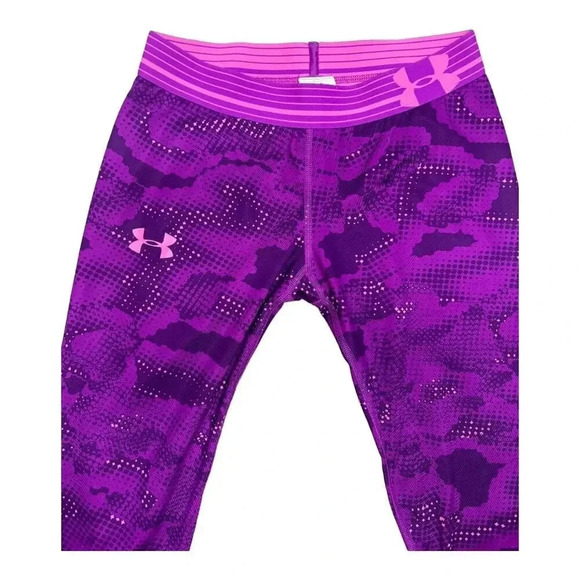 Under Armour Size Large Heatgear Fitted Leggings Youth Girls - Picture 3 of 6